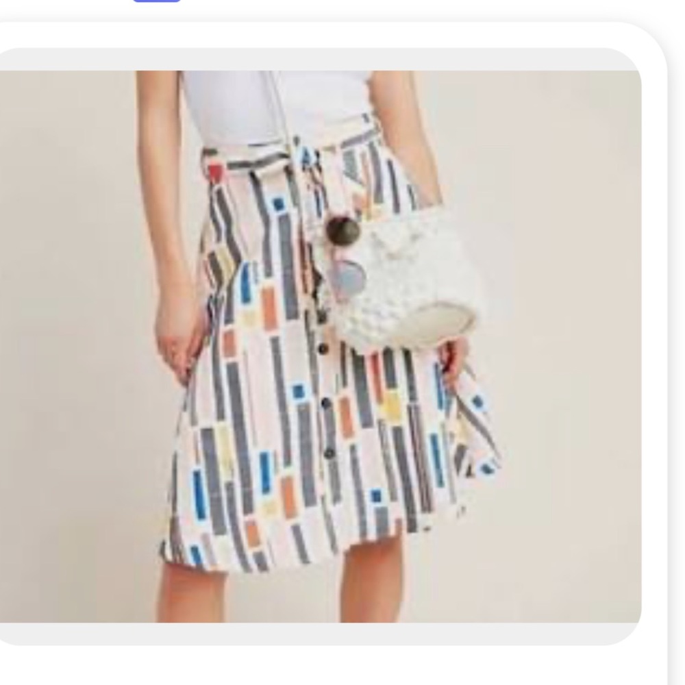 NWT ANTHROPOLOGIE HUTCH WILLEM A-LINE SKIRT WITH 2 POCKETS. CUTE RETRO STYLE.